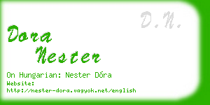 dora nester business card